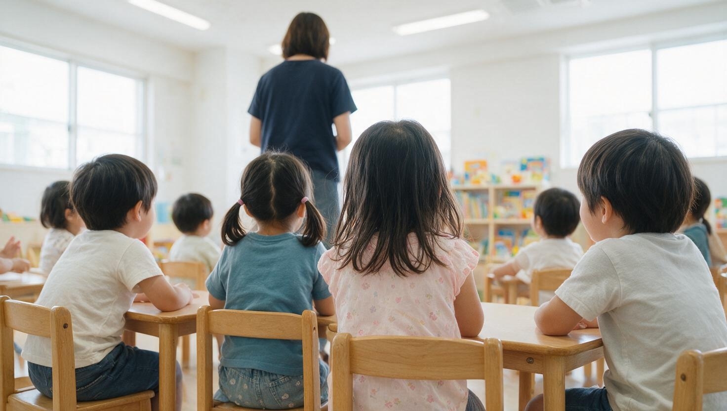 幼児・低学年クラスの教室で学ぶ子どもたち